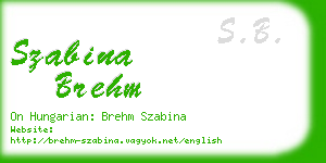 szabina brehm business card